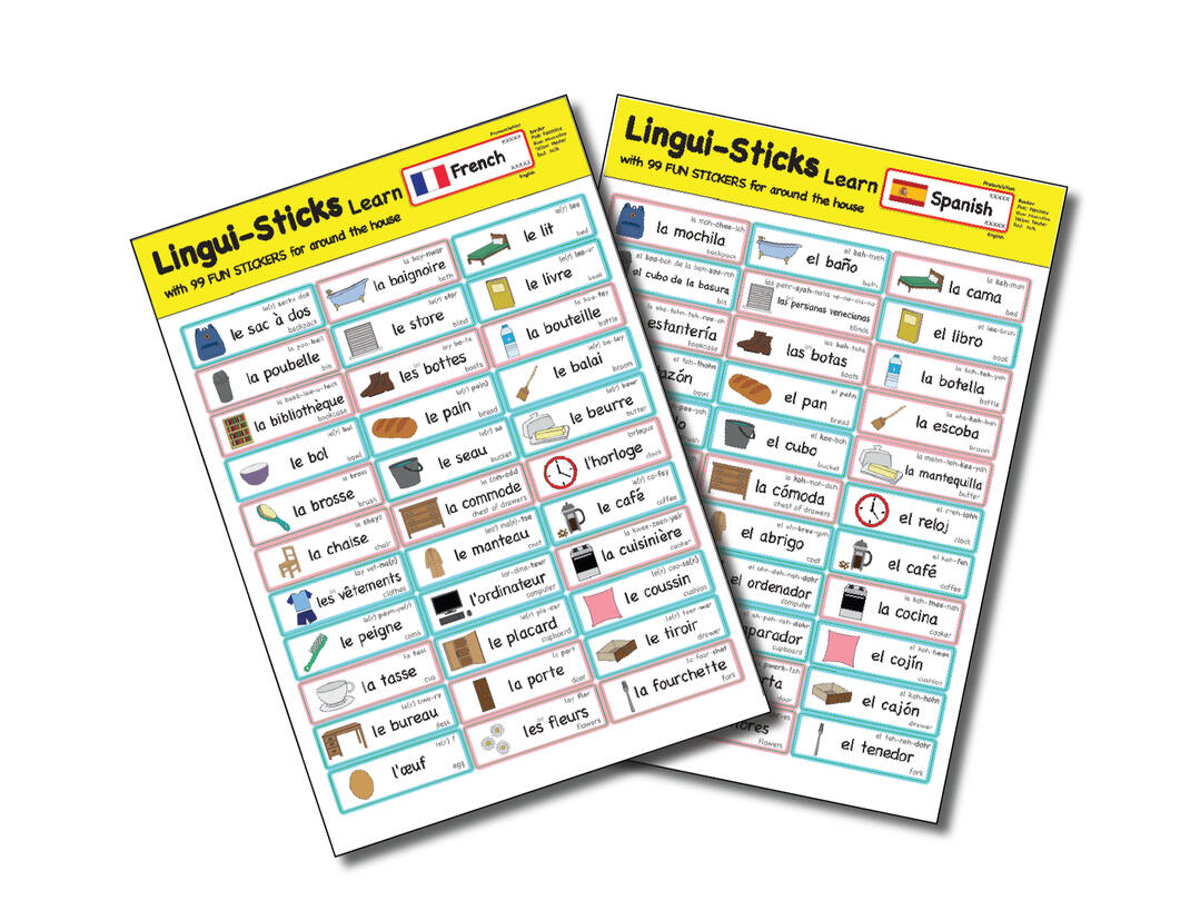 Discount 2 packs language learning stickers